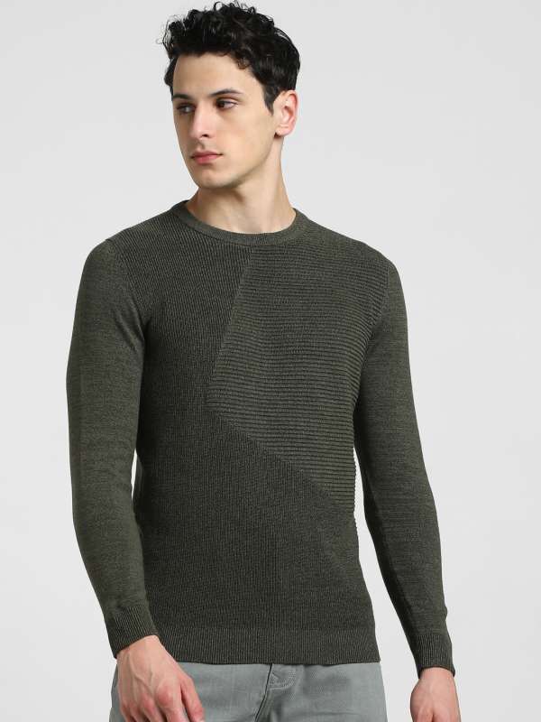 Jack Jones Green Round Neck Sweater Buy Jack Jones Green Round Neck Sweater online in India