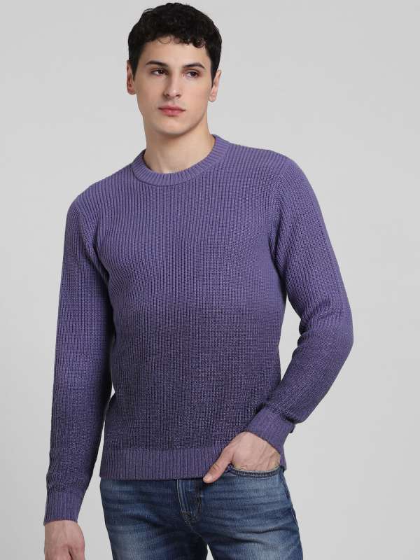 Jack And Jones Purple Sweaters Buy Jack And Jones Purple Sweaters online in India