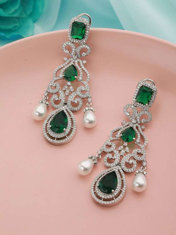 Zircon earrings deals online