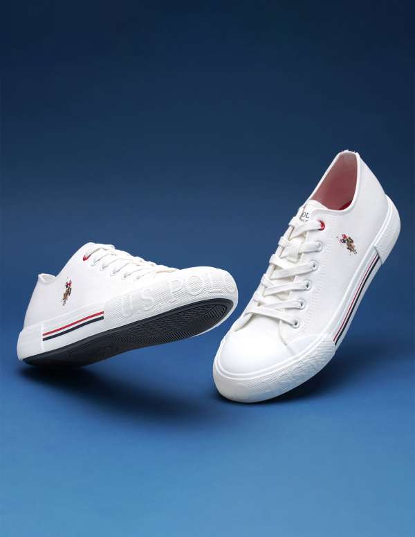White canvas pt shoes store
