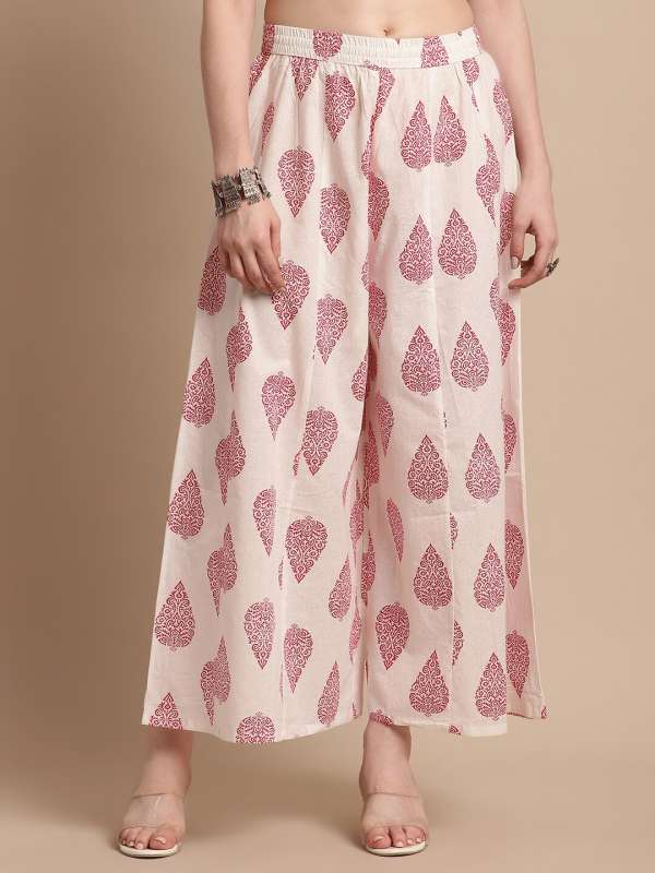 Printed palazzo pants myntra clearance