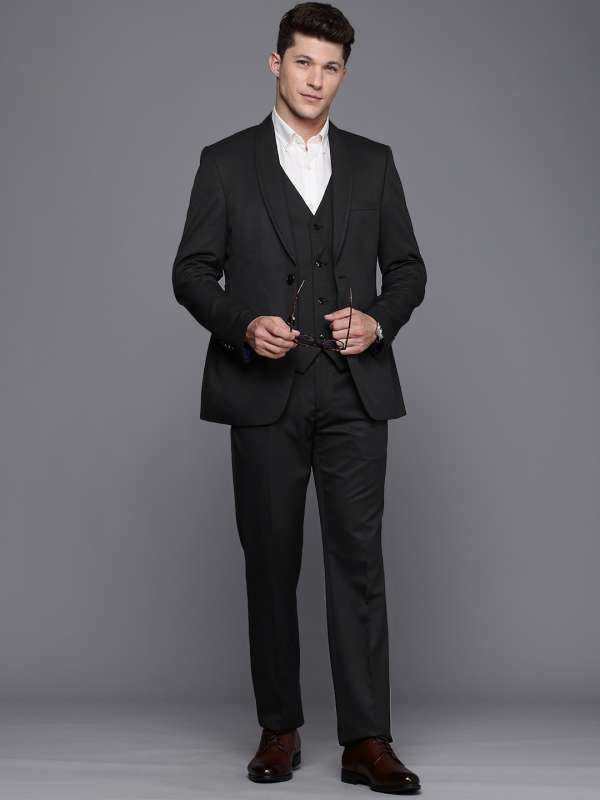 Raymond black coat pant store