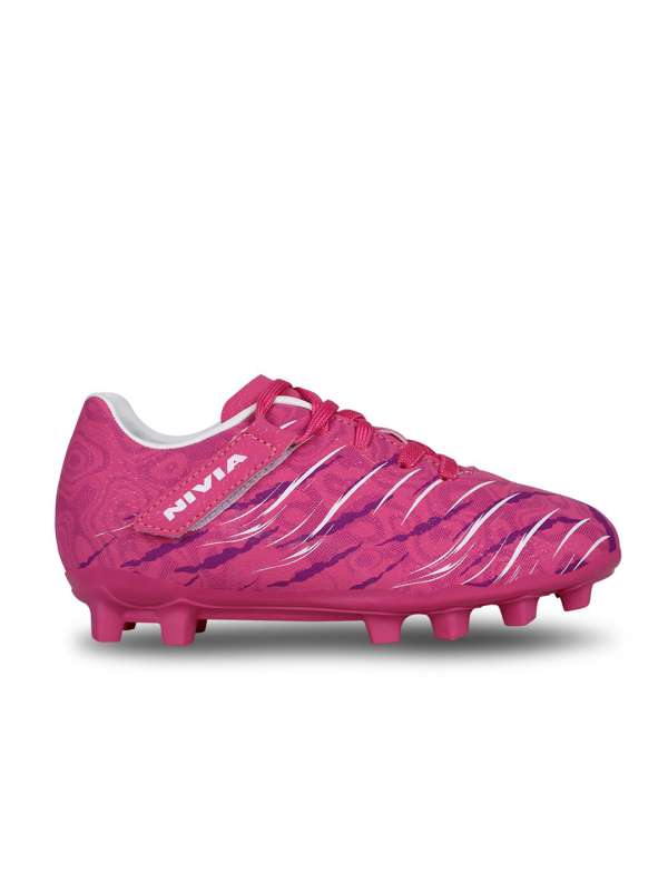 Pink kids football sales boots
