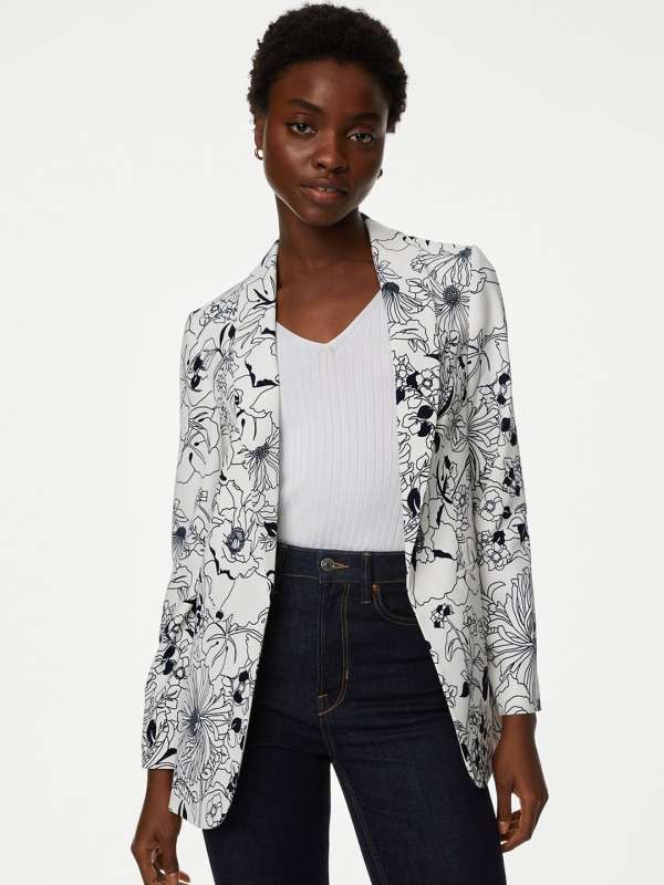 White blazer marks and spencer top