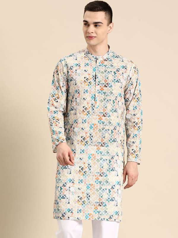 White straight kurta best sale