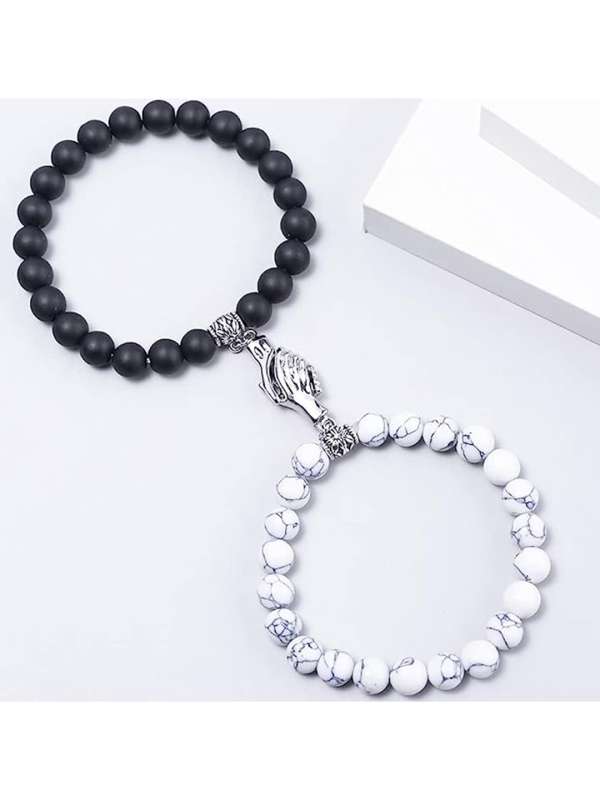 Tommy Hilfiger Mens Stone Beaded Bracelet SilverBlue at John Lewis   Partners