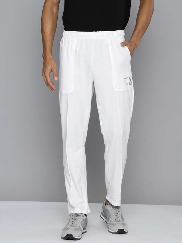 White track pants cheap deals