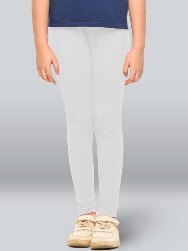 Childrens white leggings clearance