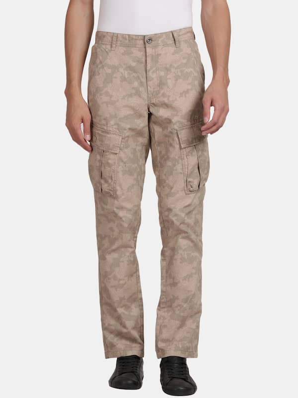 Buy US Polo Assn Grey  Beige Slim Fit Camouflage Printed Cargo Trousers   Trousers for Men 774950  Myntra