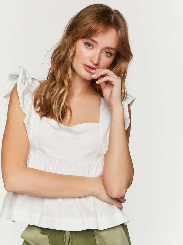White peplum top forever 21 new arrivals