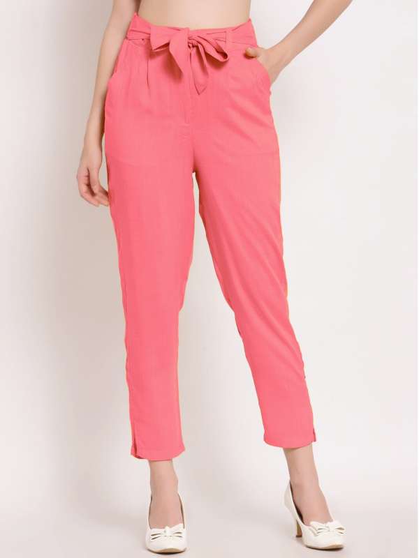Source Light Pink Wide Legs Tailored Casual Slim Fit Pants High Waist  Elegant Work Trousers on malibabacom