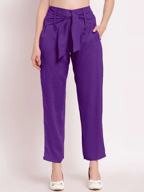 Share more than 79 ladies purple trousers - in.duhocakina