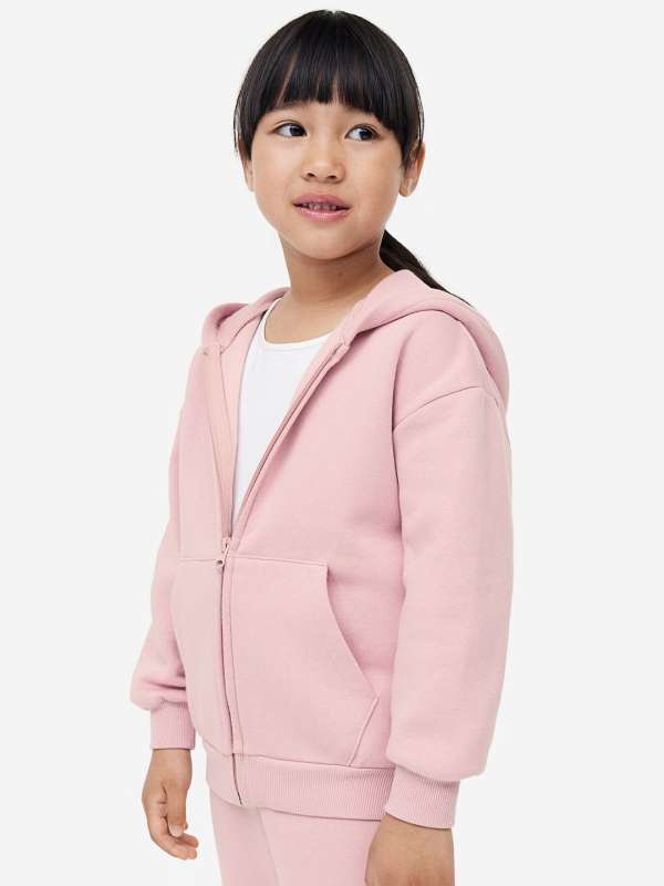  Xersion Girls Magenta Pink Love Zip Front Hoodie