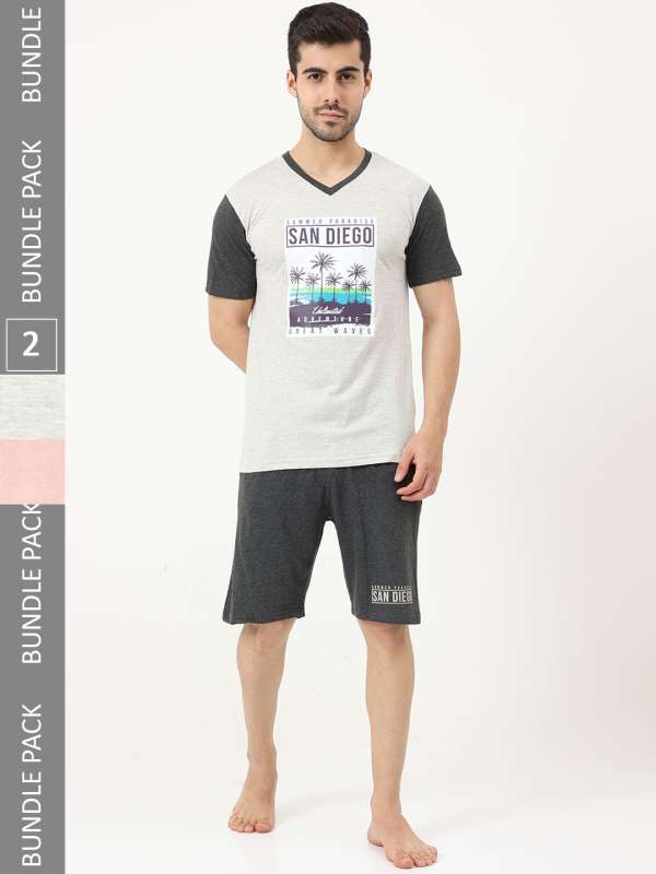 Men Night Suit Tshirts Shorts Combo Pack Buy Men Night Suit Tshirts Shorts Combo Pack online in India
