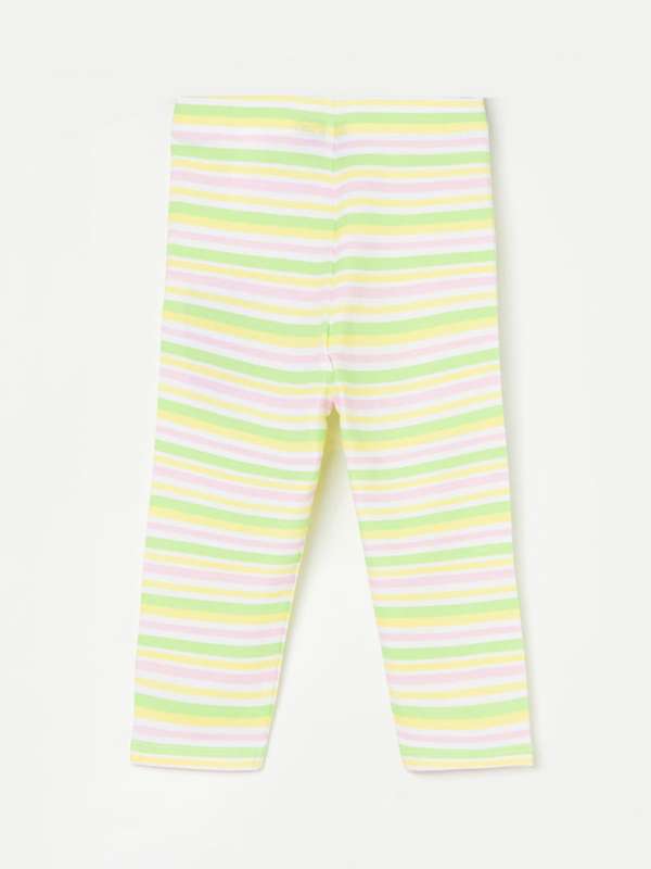 Yellow new arrivals striped leggings