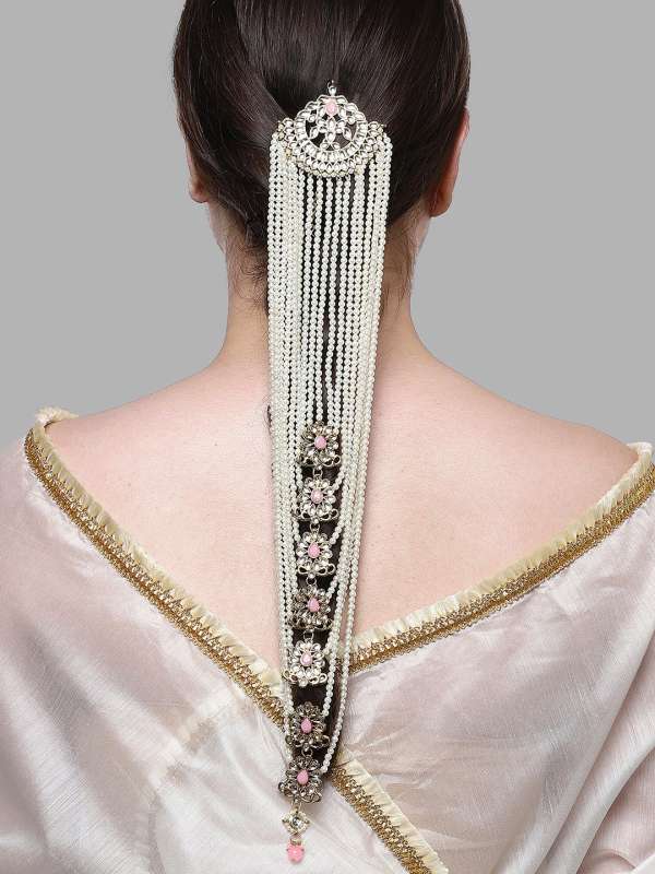 Buy Gold & White Hair Accessories for Women by Karatcart Online