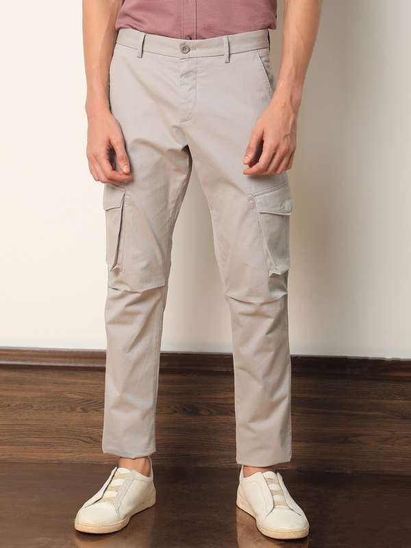 Buy Travel-1- Slim Fit Stretchable Mens Trouser - Grey | Rare Rabbit