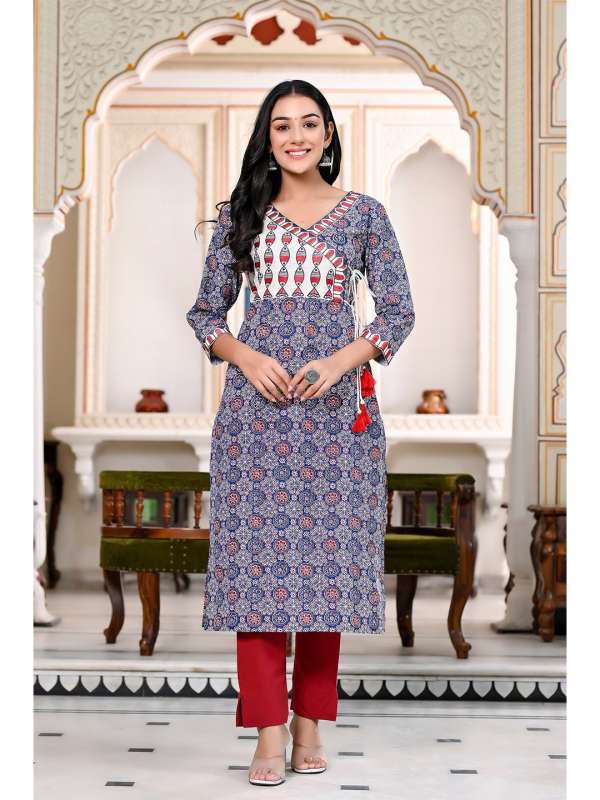 Angrakha kurti neck design top