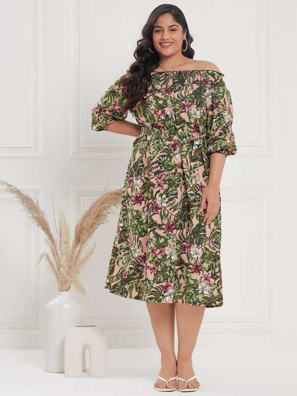Off shoulder dress myntra clearance