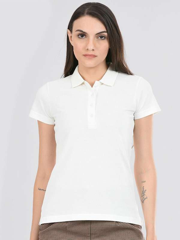 Buy White Shirts For Women Polo Tshirts online in India
