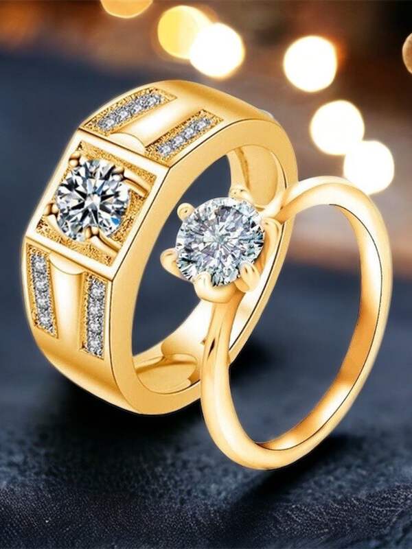 Fashion 2pcs Couple Rings Adjustable Rings-Gold | Jumia Nigeria-saigonsouth.com.vn