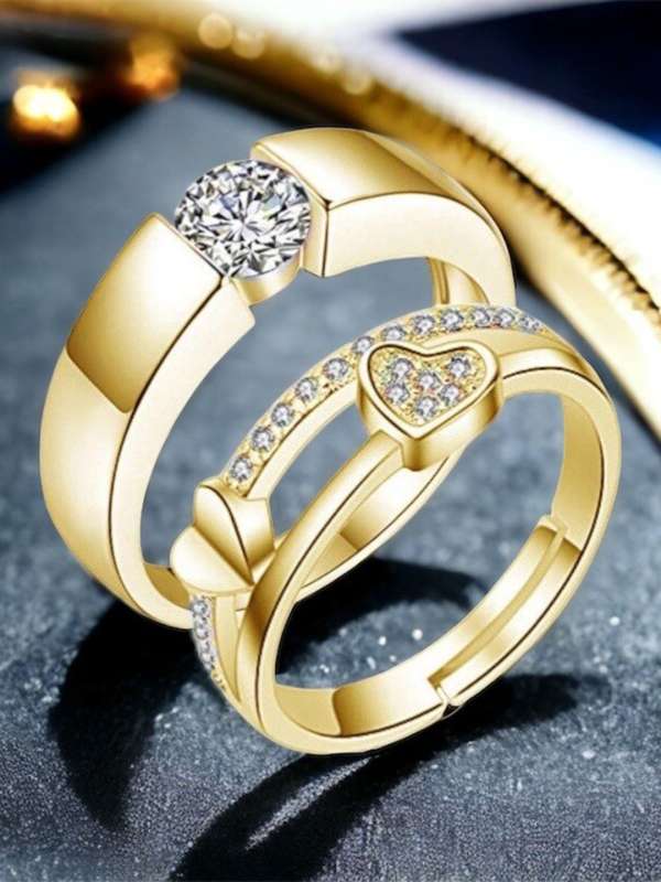 Simple couple ring design gold on sale
