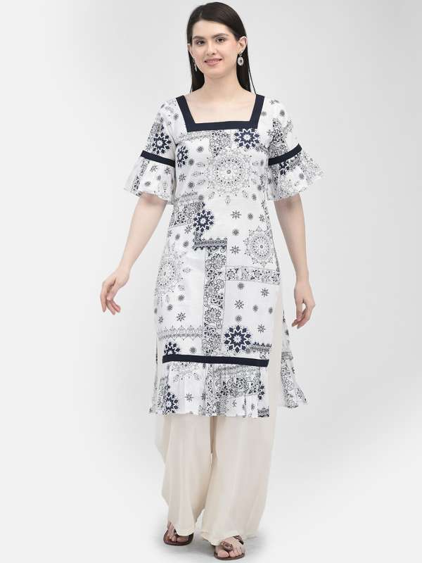 White Women Kurtas Ojjasvi Buy White Women Kurtas Ojjasvi online in India