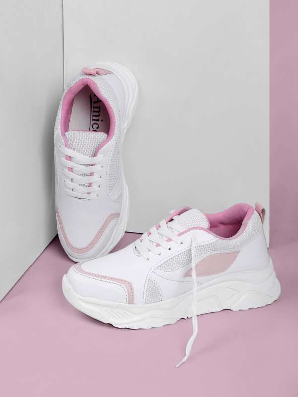 Myntra white top sneakers womens