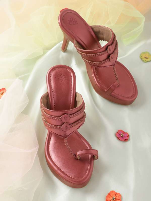 Maroon Sandal Heels Buy Maroon Sandal Heels online in India