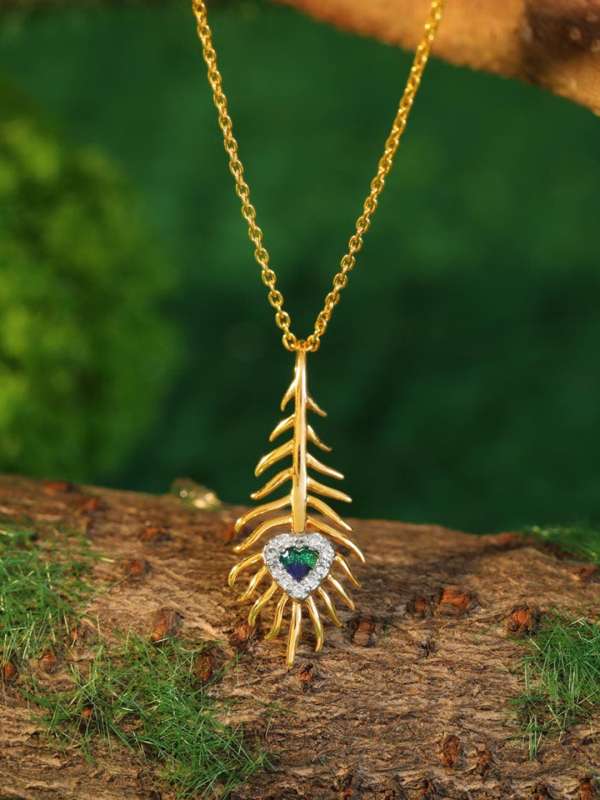 Peacock design gold chain on sale