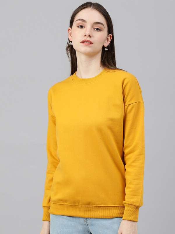 Mustard Women Sweatshirts Buy Mustard Women Sweatshirts online in India