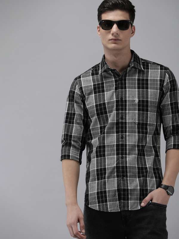 Black Men Casual Shirts Us Polo Assn Levis Buy Black Men Casual