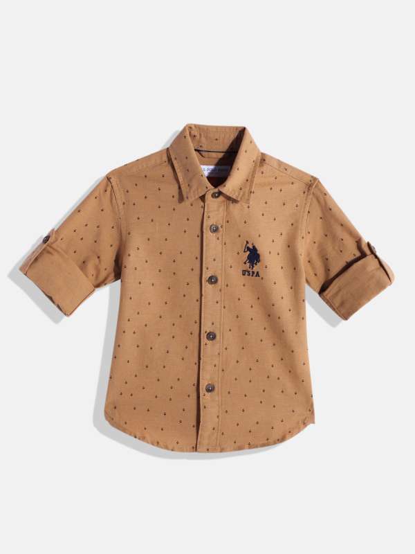 Us polo top brown shirt