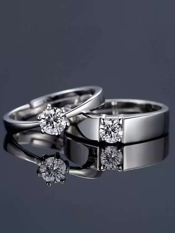 Silver couple rings 2025 online shopping