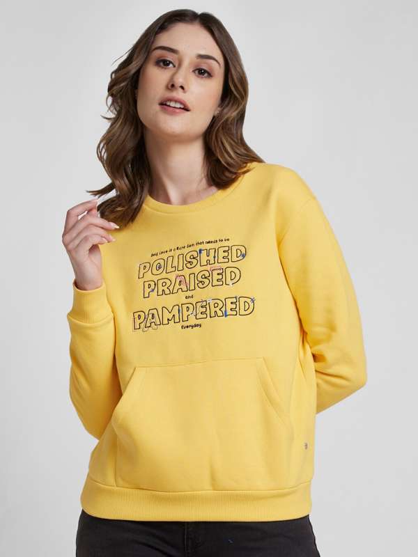 Yellow sweatshirt for on sale ladies