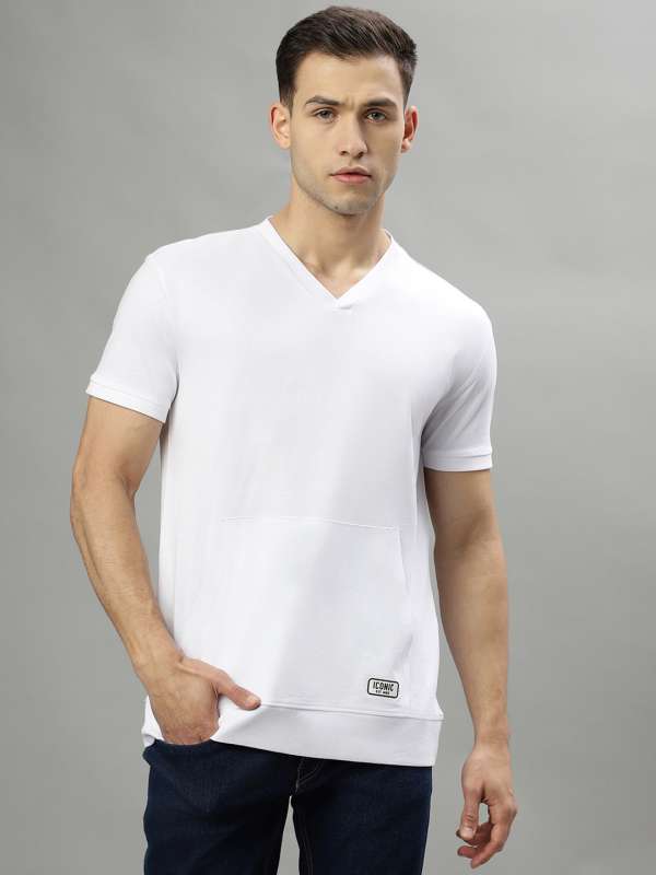 V Neck White Men Tshirts - Buy V Neck White Men Tshirts online in India