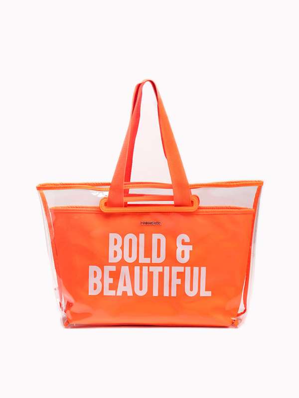 Orange beach bag on sale