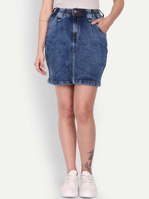 Denim Skirt Under 500 Buy Denim Skirt Under 500 online in India