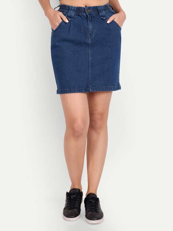 Plus size denim skirt india best sale