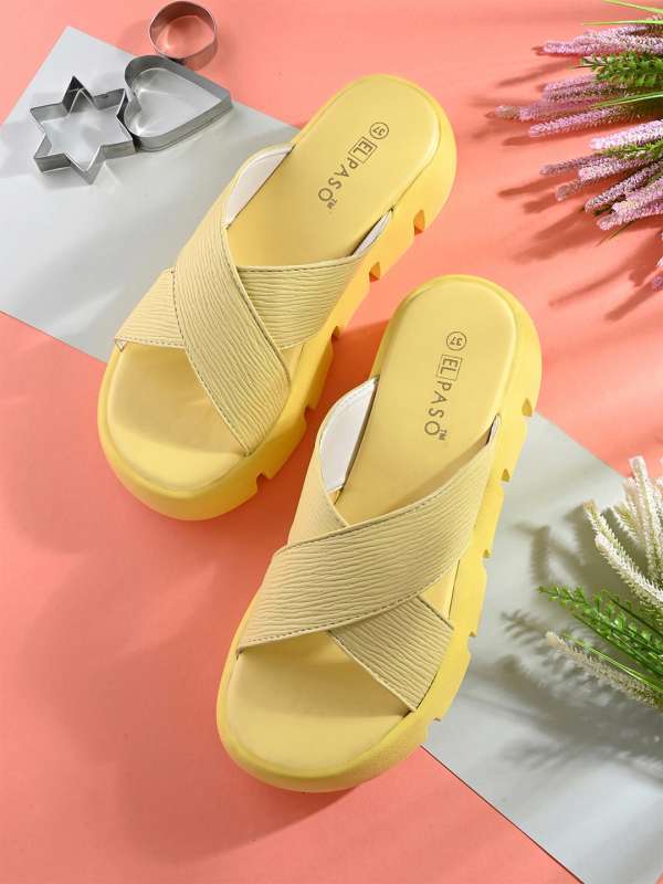 Yellow clearance slippers womens