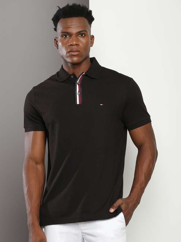 Tommy Hilfiger Black Polo Tshirts Buy Tommy Hilfiger Black Polo