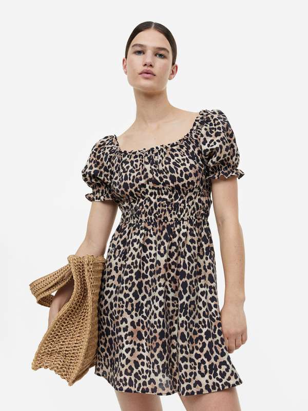 H and best sale m leopard dress