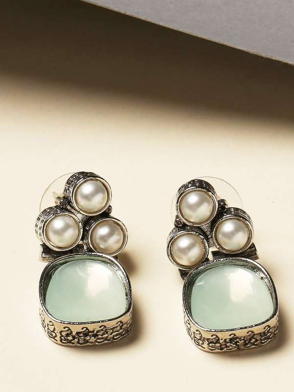Sea green earrings online store