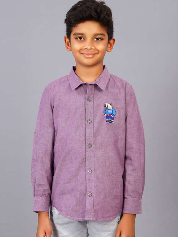 Boys Purple Shirts - Buy Boys Purple Shirts online in India