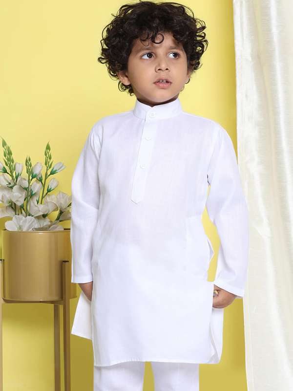White kurta for best sale kids girls
