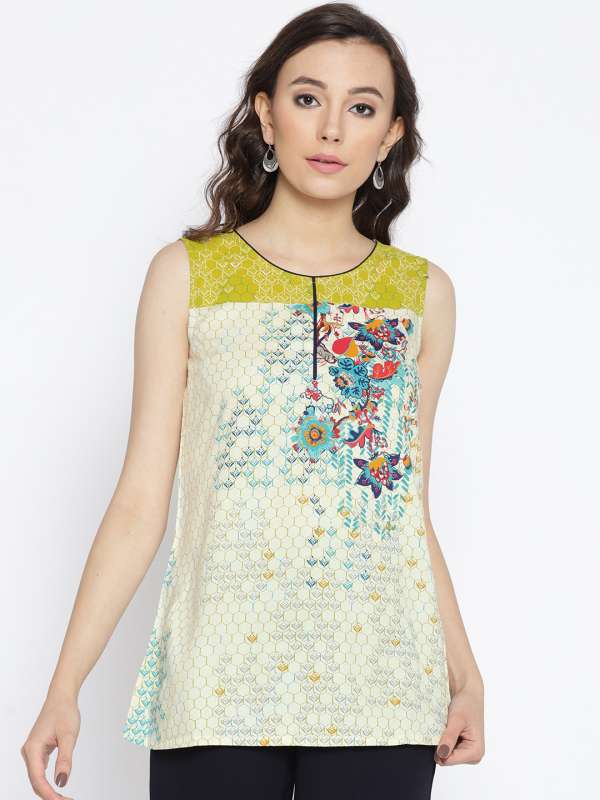 myntra green kurti