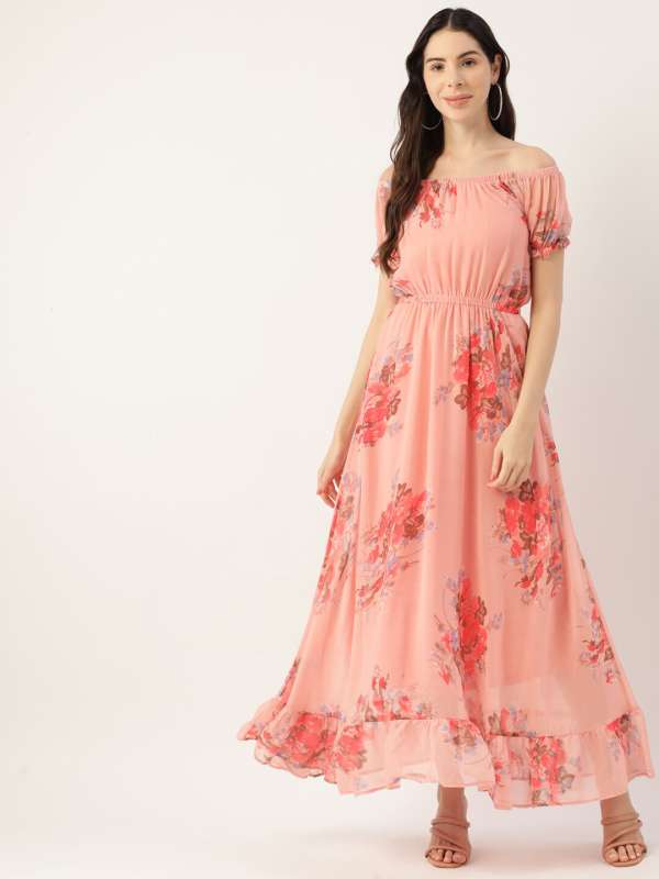 Dressberry Peach Dresses Buy Dressberry Peach Dresses online in