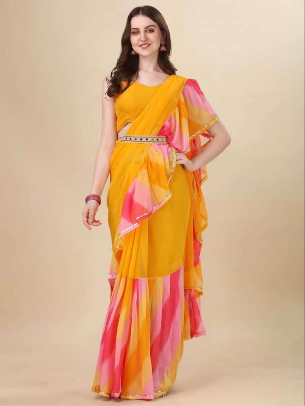 Gota patti saree new arrivals myntra