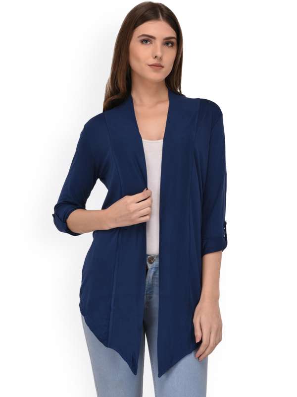Navy blue shrug womens hot sale