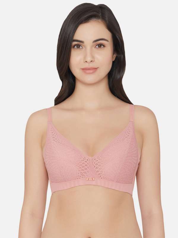 Souminie Pink Printed Non-Padded Cotton Womens Sexy Bra B C Cup Size Bras  at  Women's Clothing store